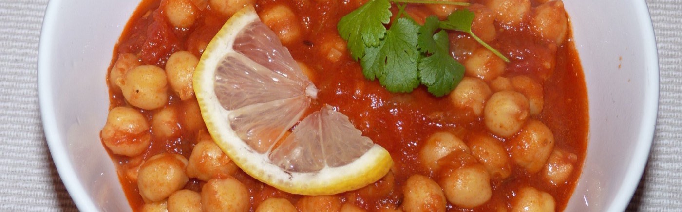 Chana Masala mit Kichererbsen und Koriander